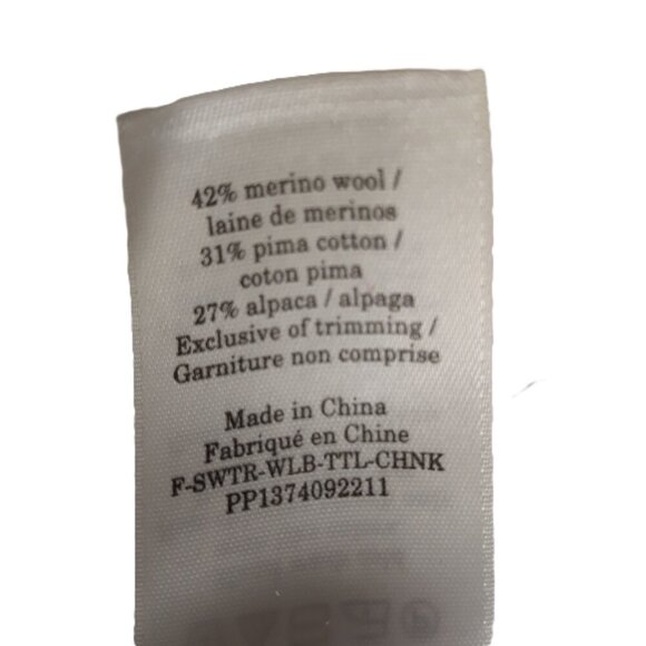 Everlane Merino Wool Alpaca Oversized Turtleneck Sweater S Fisherman Nautical - Picture 8 of 9